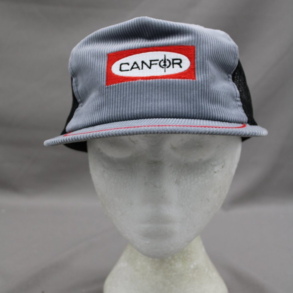 Vintage Corduroy Trucker Hat - Canfor Logging - Adult Snapback